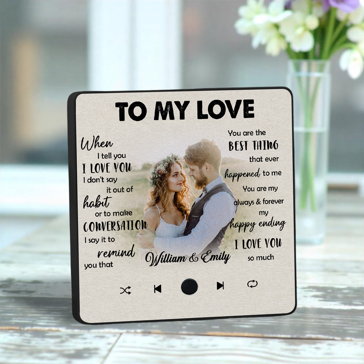 To My Love - Personalized Custom Music Fridge Magnet