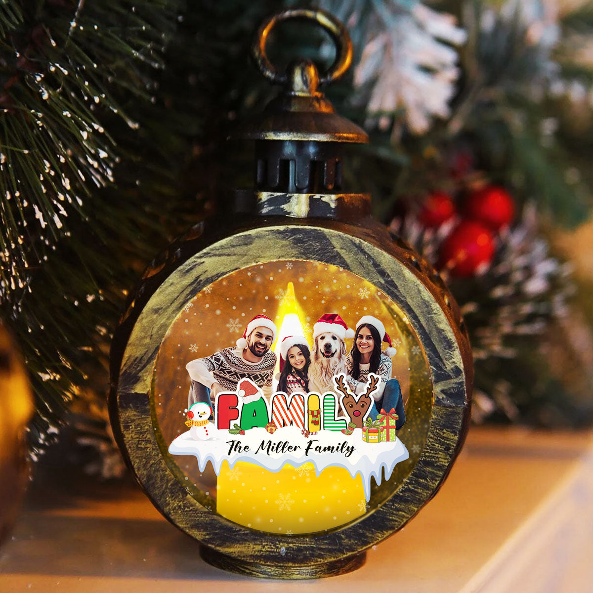 Happy Christmas - Personalized Custom Christmas Lantern