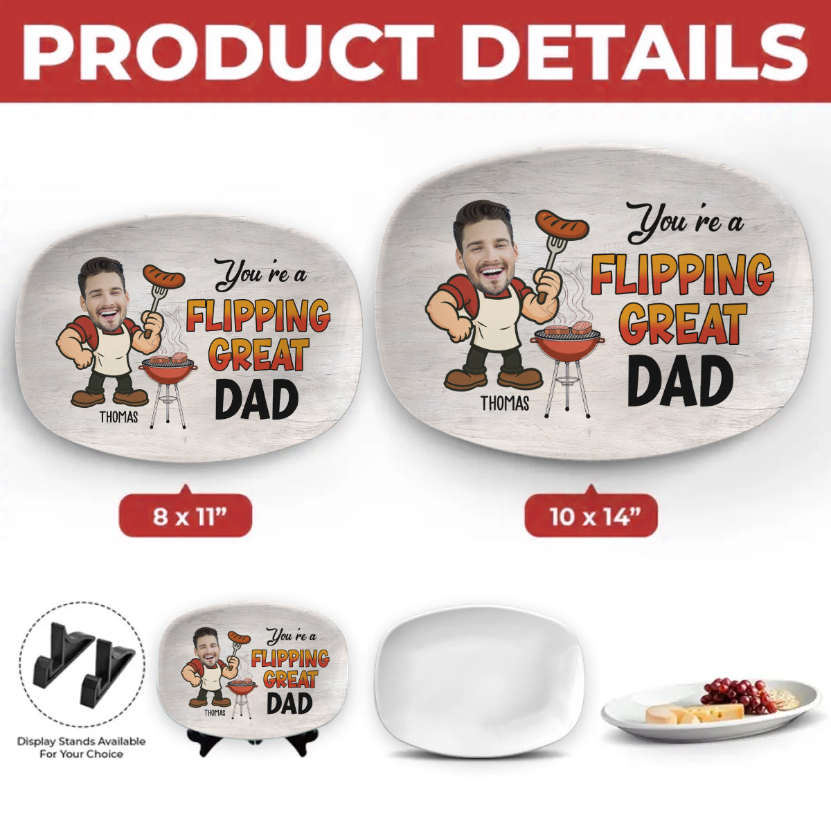 Best Flipping Dad - Personalized Custom Platter