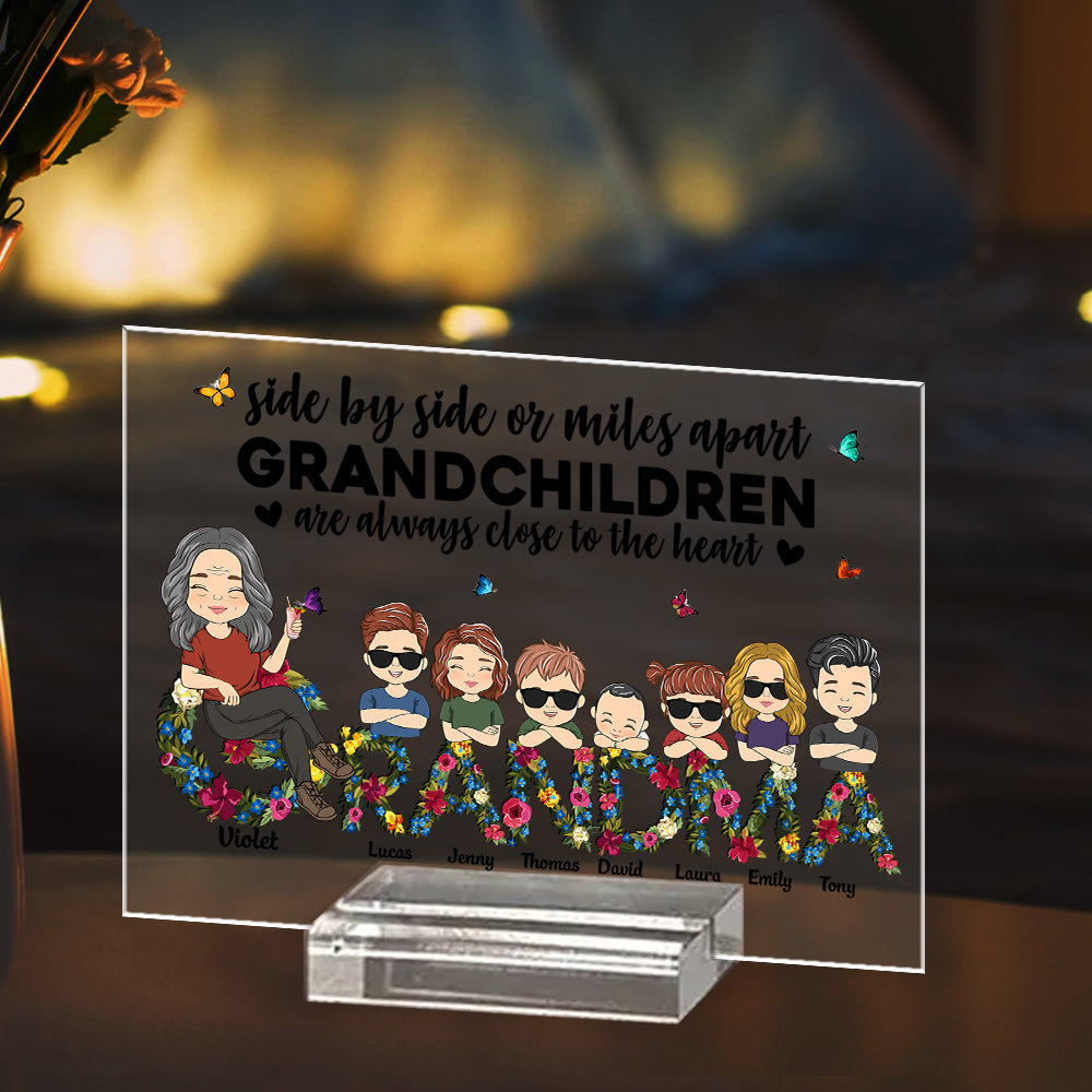 Always Be Connected By Heart - Personalized Custom Acrylic Plaque With Base