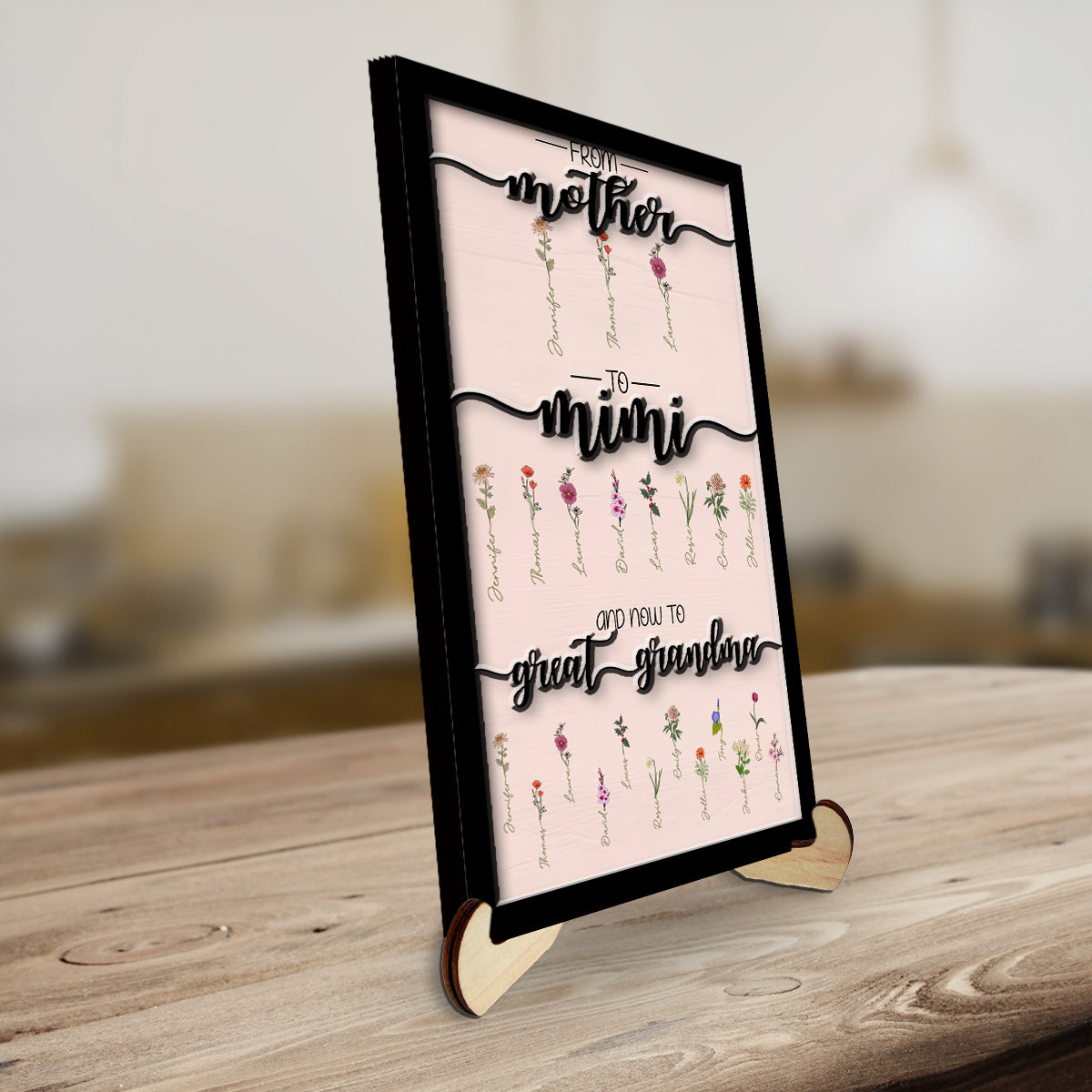 First Mom Now Grandma - Personalized Wooden Plaque