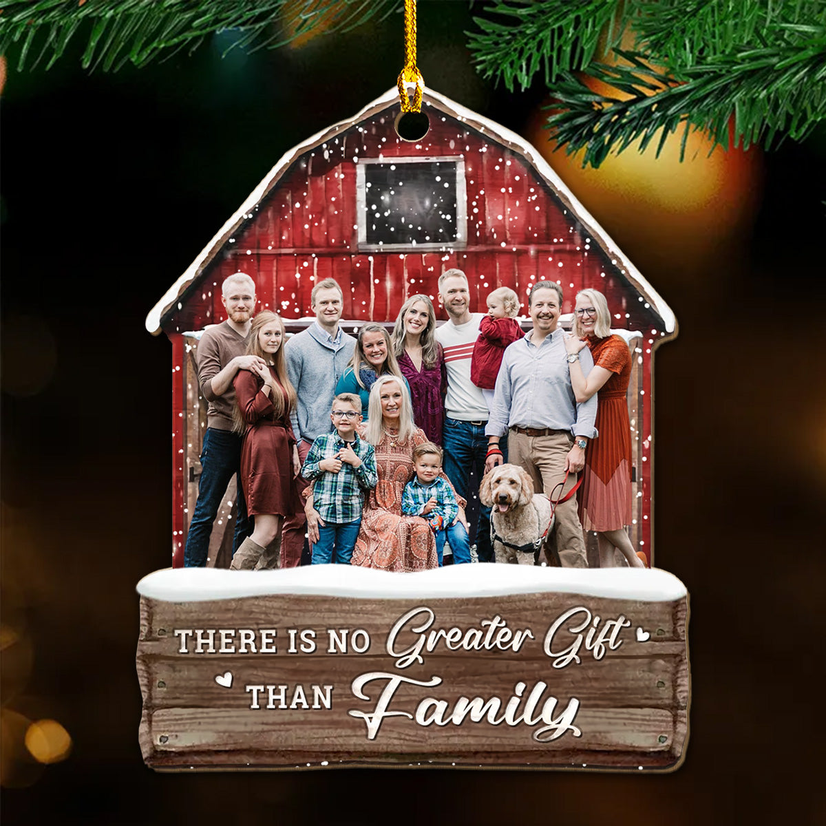 Enjoy The Christmas Season Together - Personalized Custom Wood Ornament