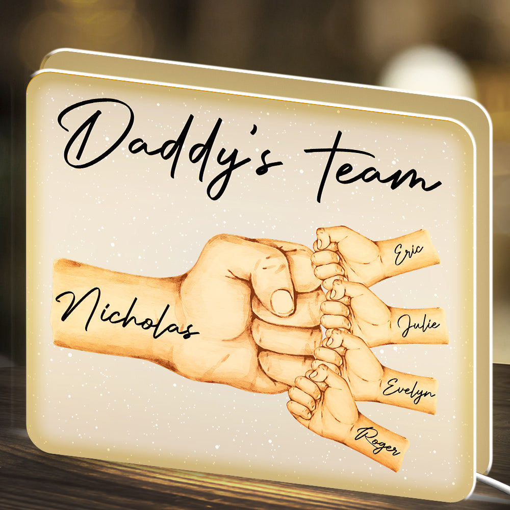 Dad Hand Bumps - Personalized Custom Light Box