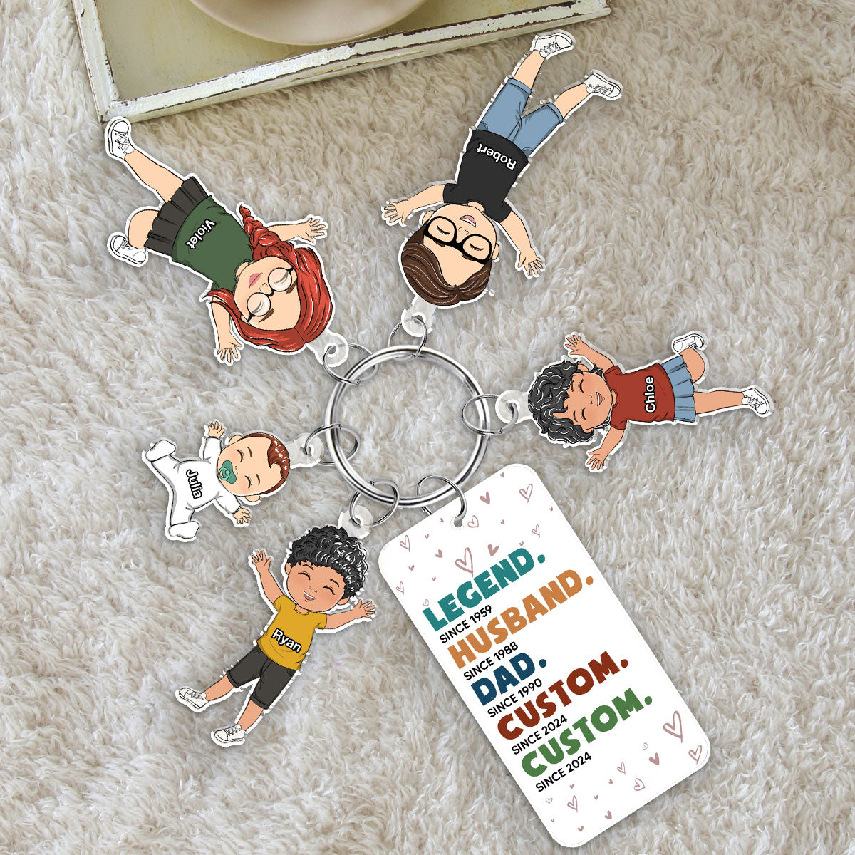 Legend Husband Daddy - Personalized Acrylic Tag Keychain