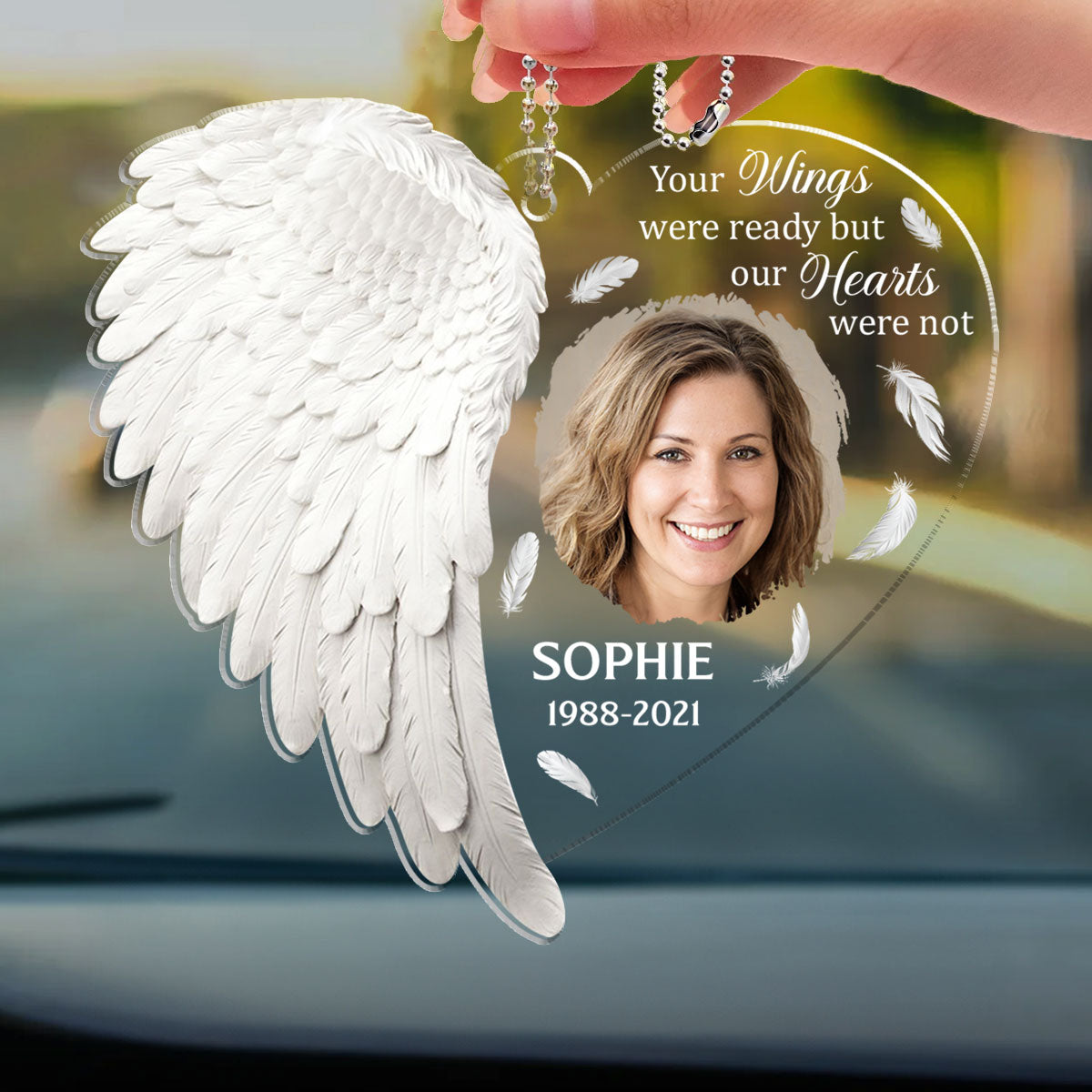 Angel In Heaven Version 2 - Personalized Acrylic Car Ornament