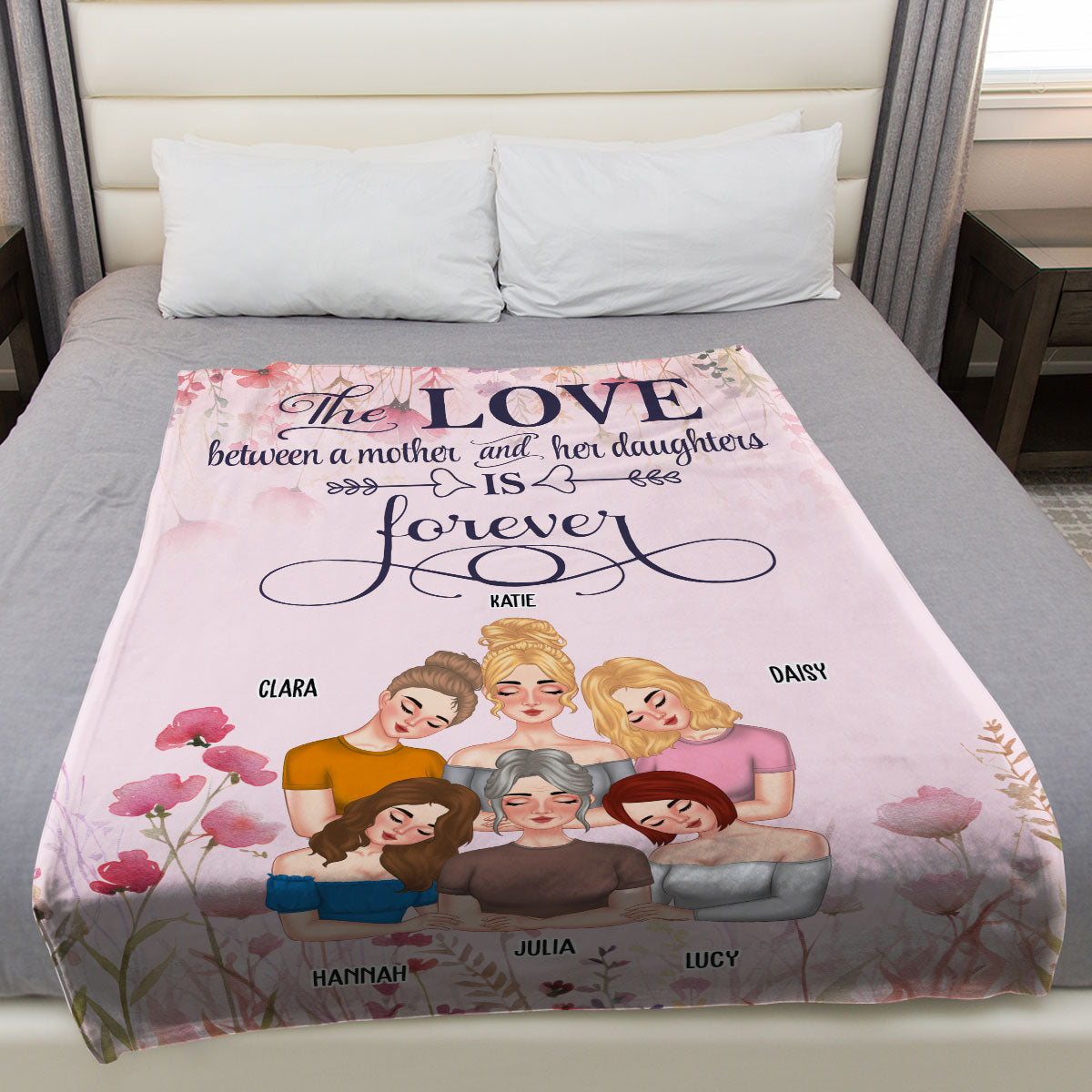 The Love Between - Personalized Custom Fleece Blanket