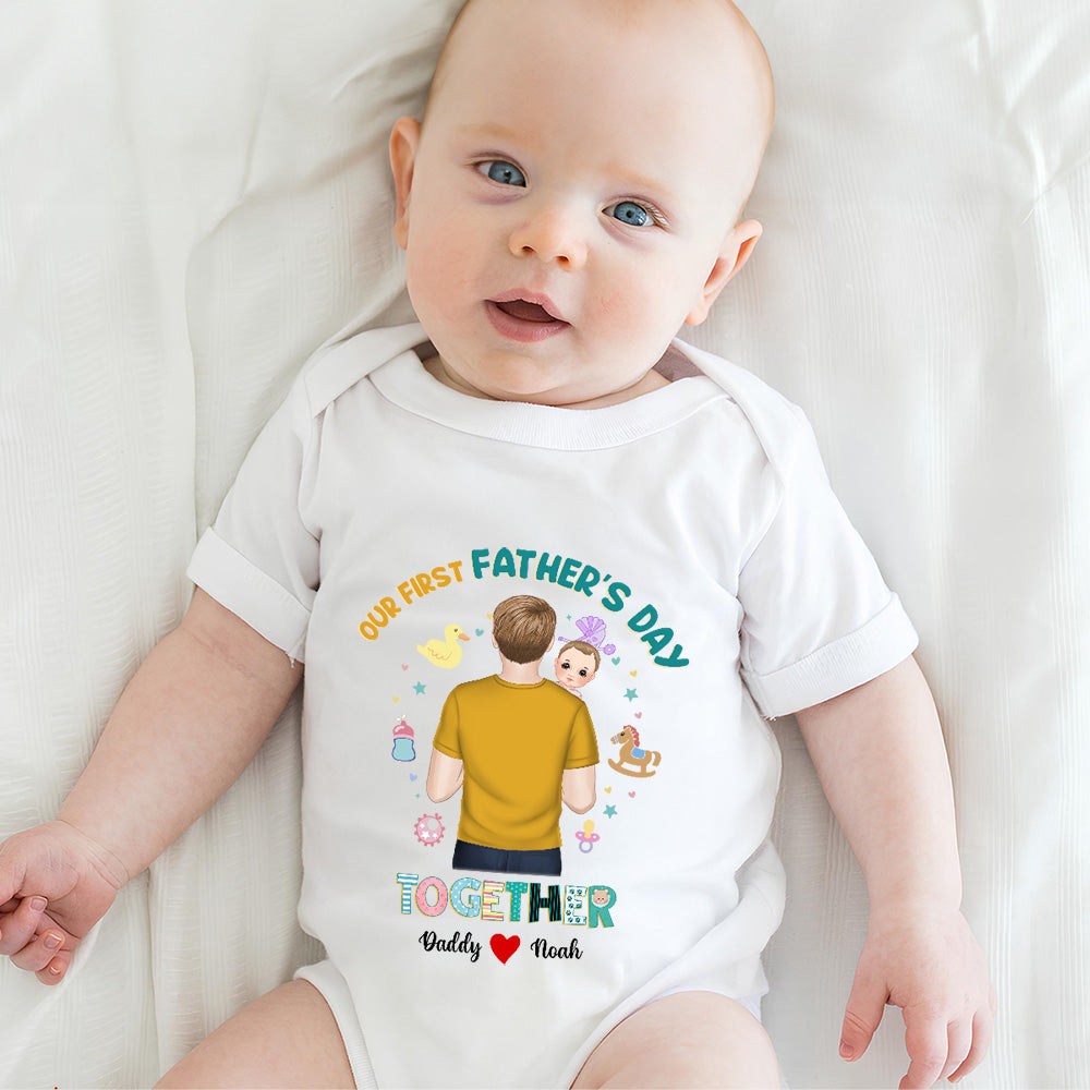 I Have A Hero I Call Him Daddy - Personalized Custom Baby Onesie