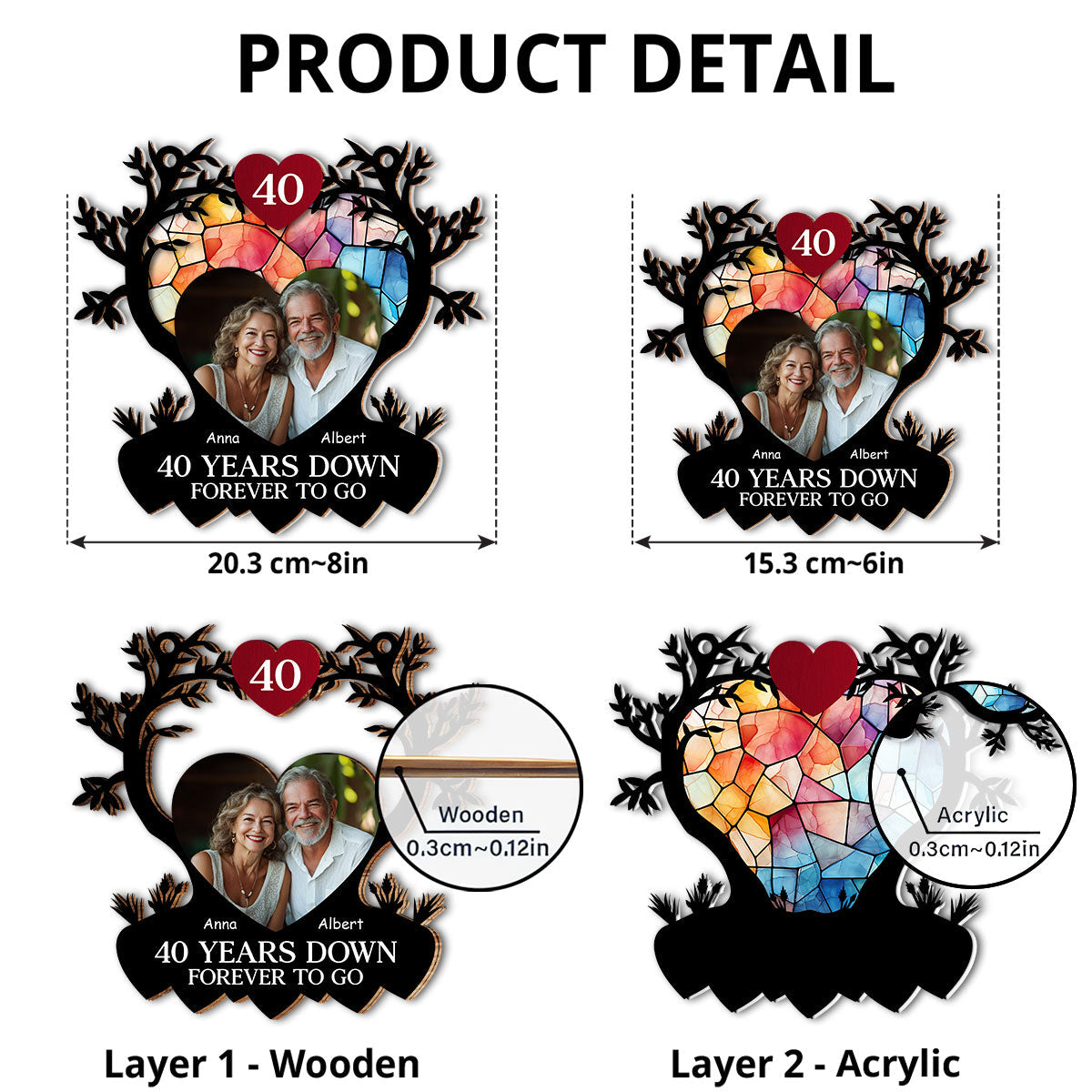 Grow Old With Me - Personalized Custom Suncatcher