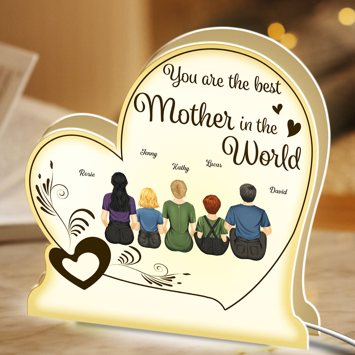 You Are The Best Mom In The World - Personalized Custom Light Box