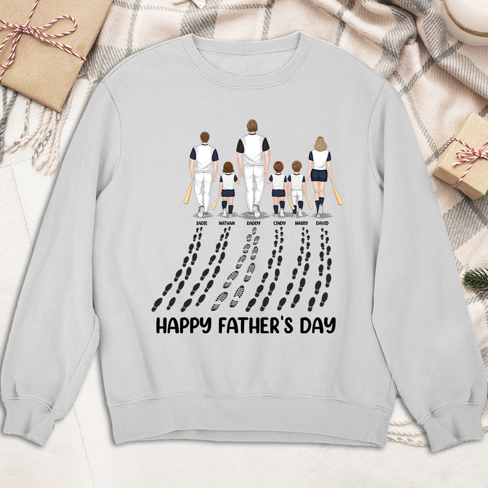We Hit A Homerun With You As Our Dad - Personalized Custom Shirt