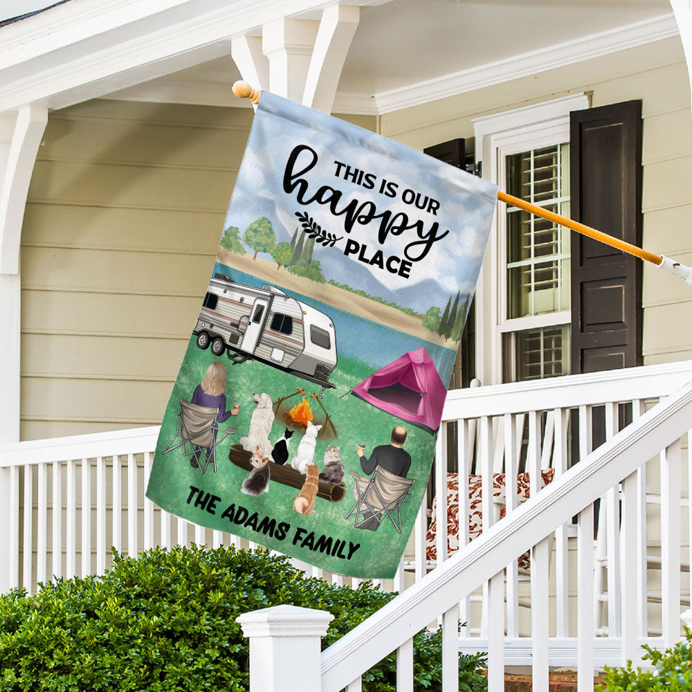 Happy Place - Personalized Custom Flag