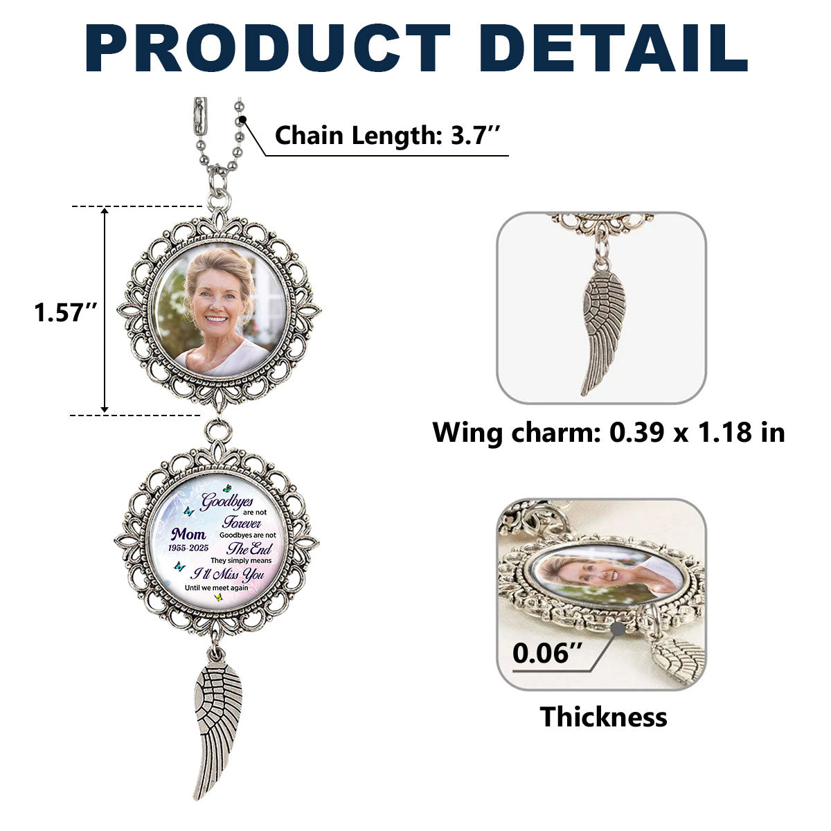 Goodbyes Are Not The End - Personalized Custom Charming Ornament