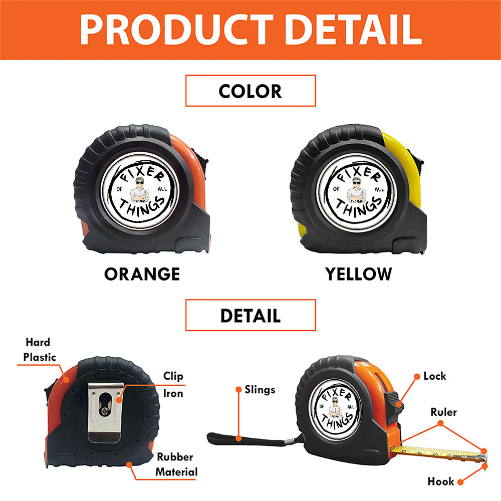 Fixer Of Things - Personalized Custom Tape Measure