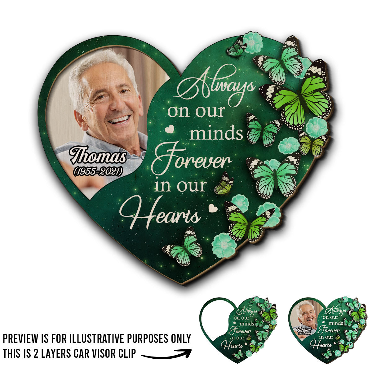 On My Mind - Personalized Custom Car Visor Clip