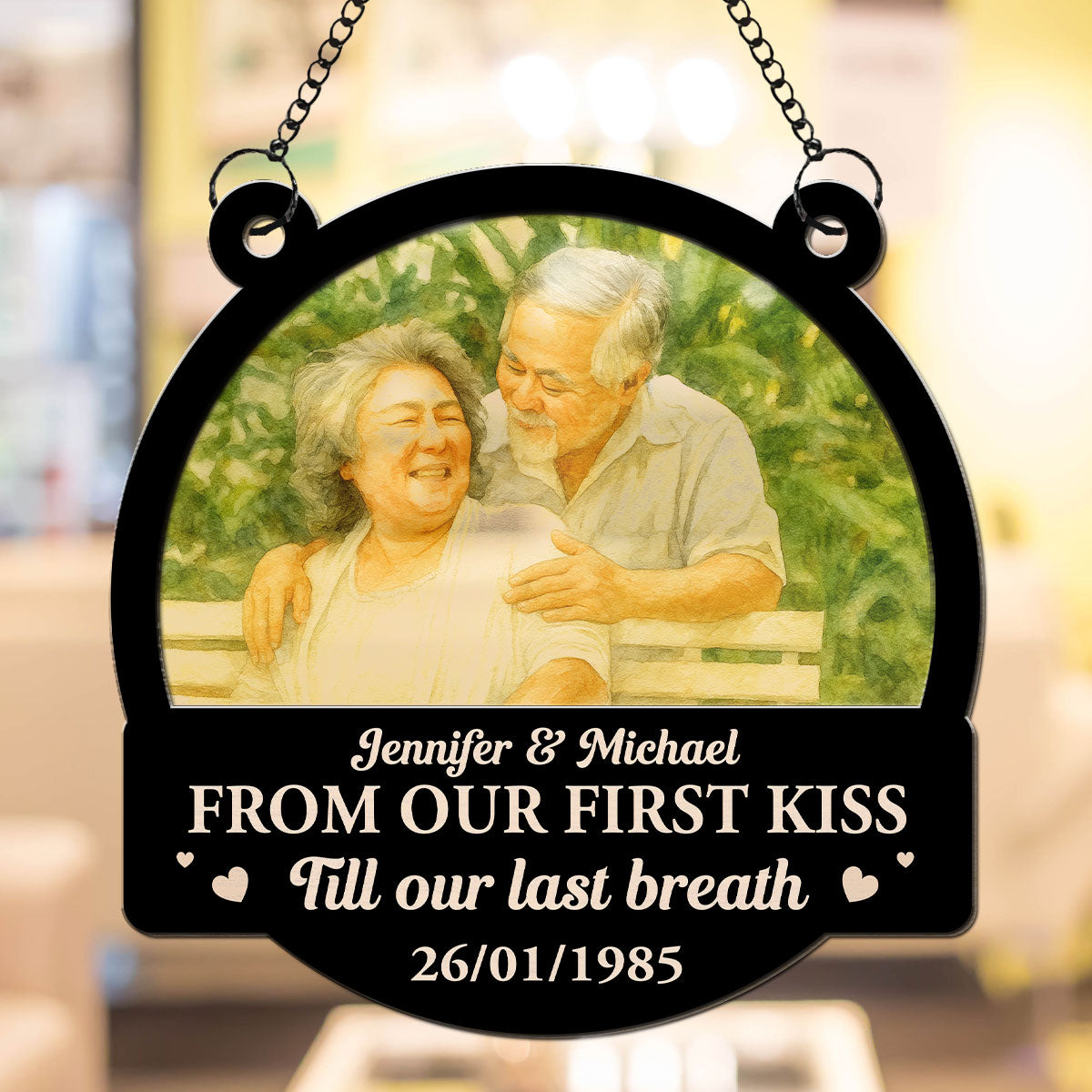 First Kiss Last Breath - Personalized Custom Suncatcher
