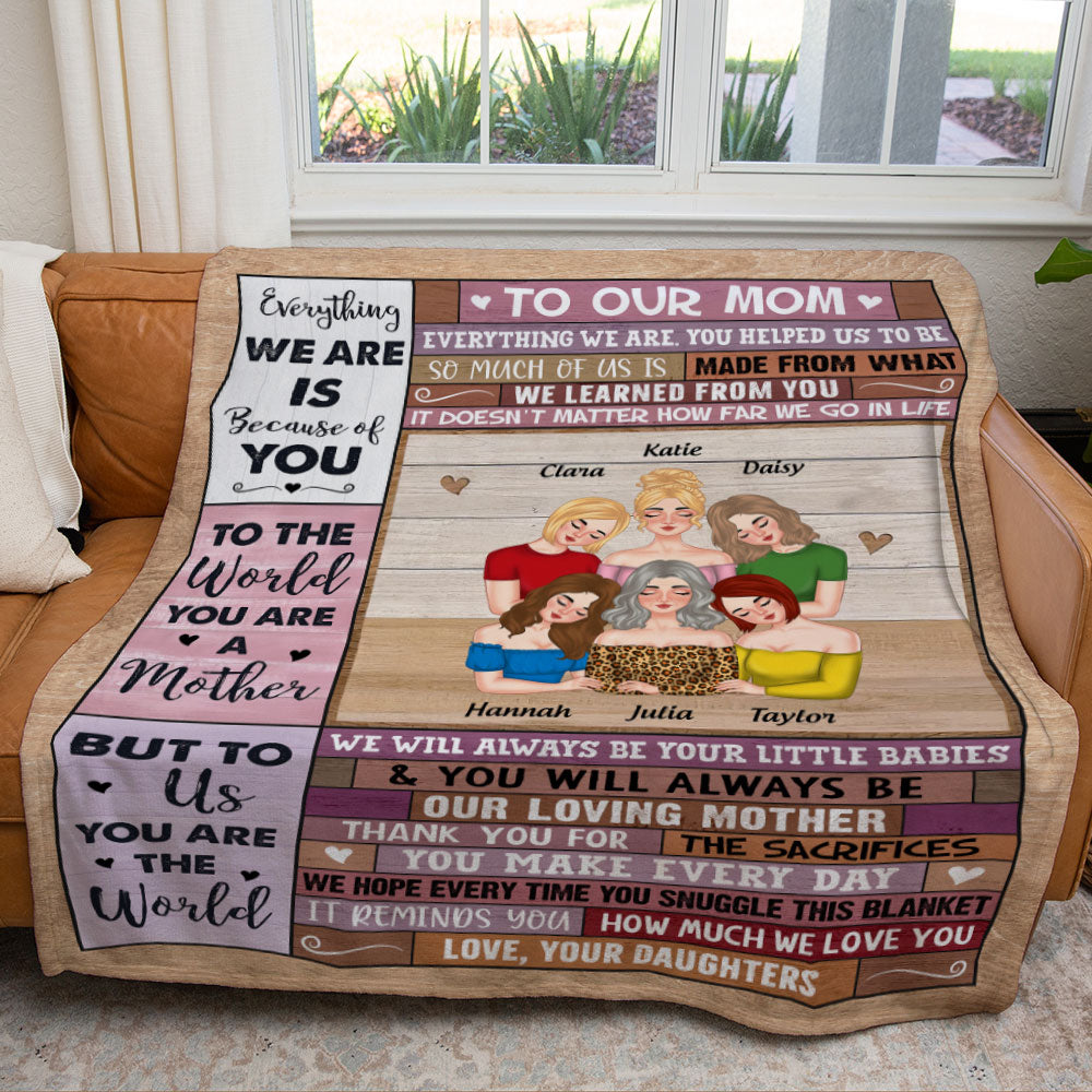 To Me You Are The World - Personalized Custom Fleece Blanket