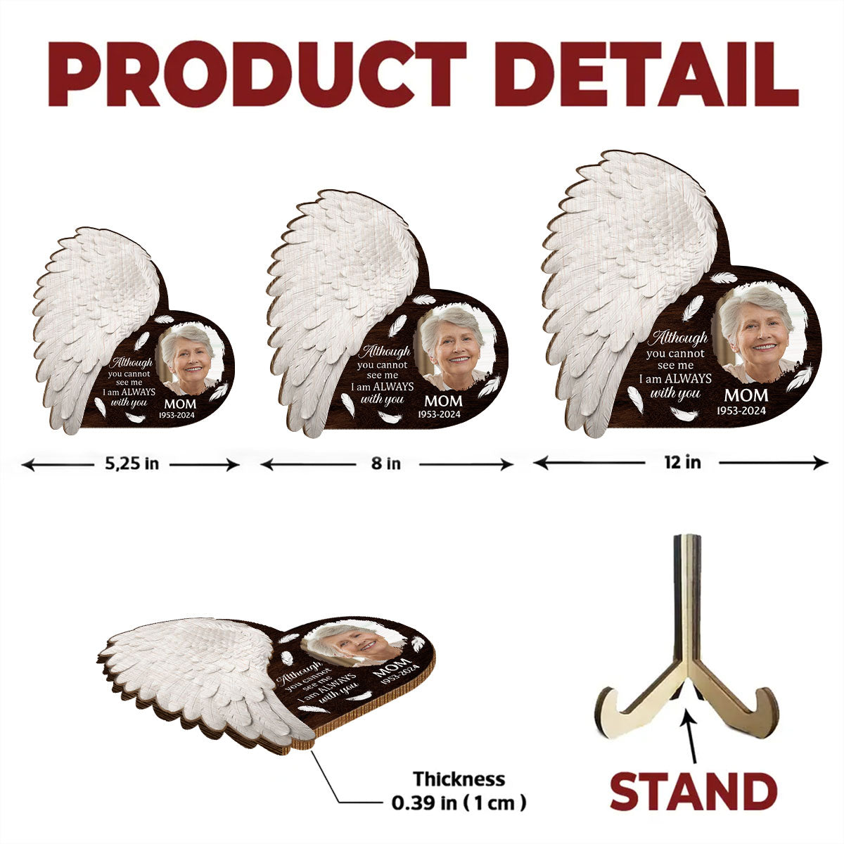 In My Heart - Personalized Wooden Plaque