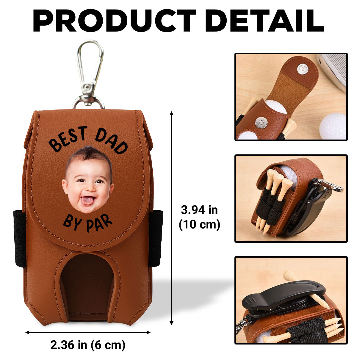 Best Dad By Par - Personalized Custom Golf Ball Bag