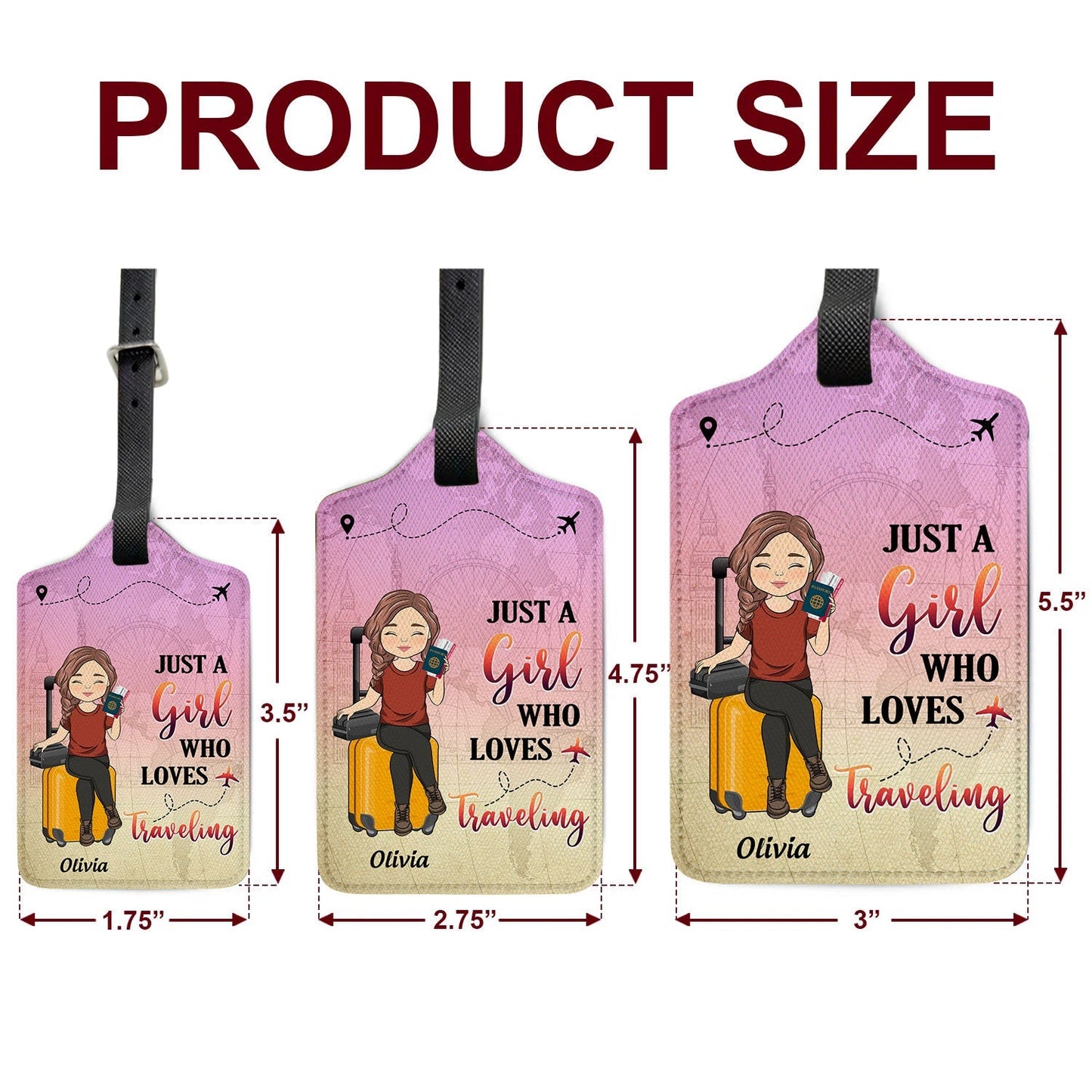 Just A Girl Boy Who Loves Traveling - Gift For Traveling Lovers - Personalized Luggage Tag