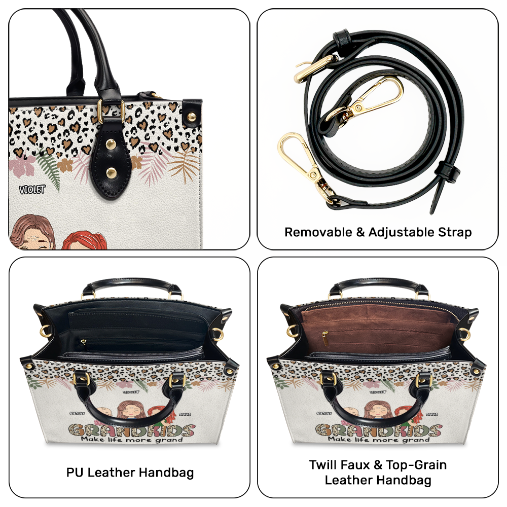 Makes Life More Grand - Personalized Custom Leather Bag