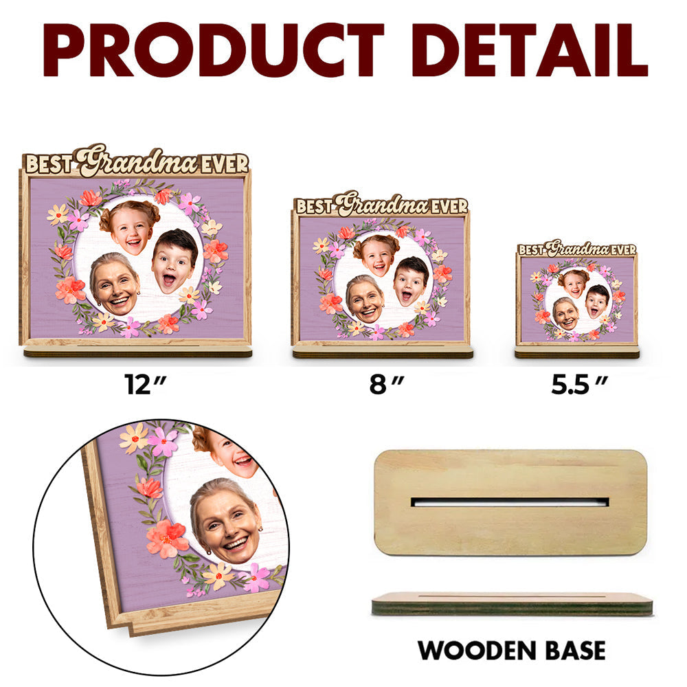 Love And Family - Personalized Custom 2-Layer Wood Plaque With Flat Base