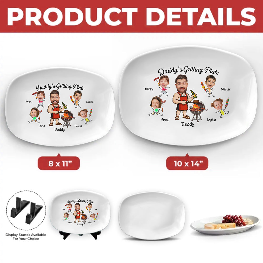 Hot Grill Cool Dad Vibes - Personalized Custom Platter