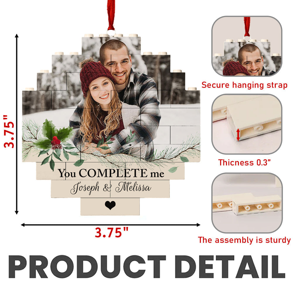You Complete Me - Personalized Custom Puzzle Ornament