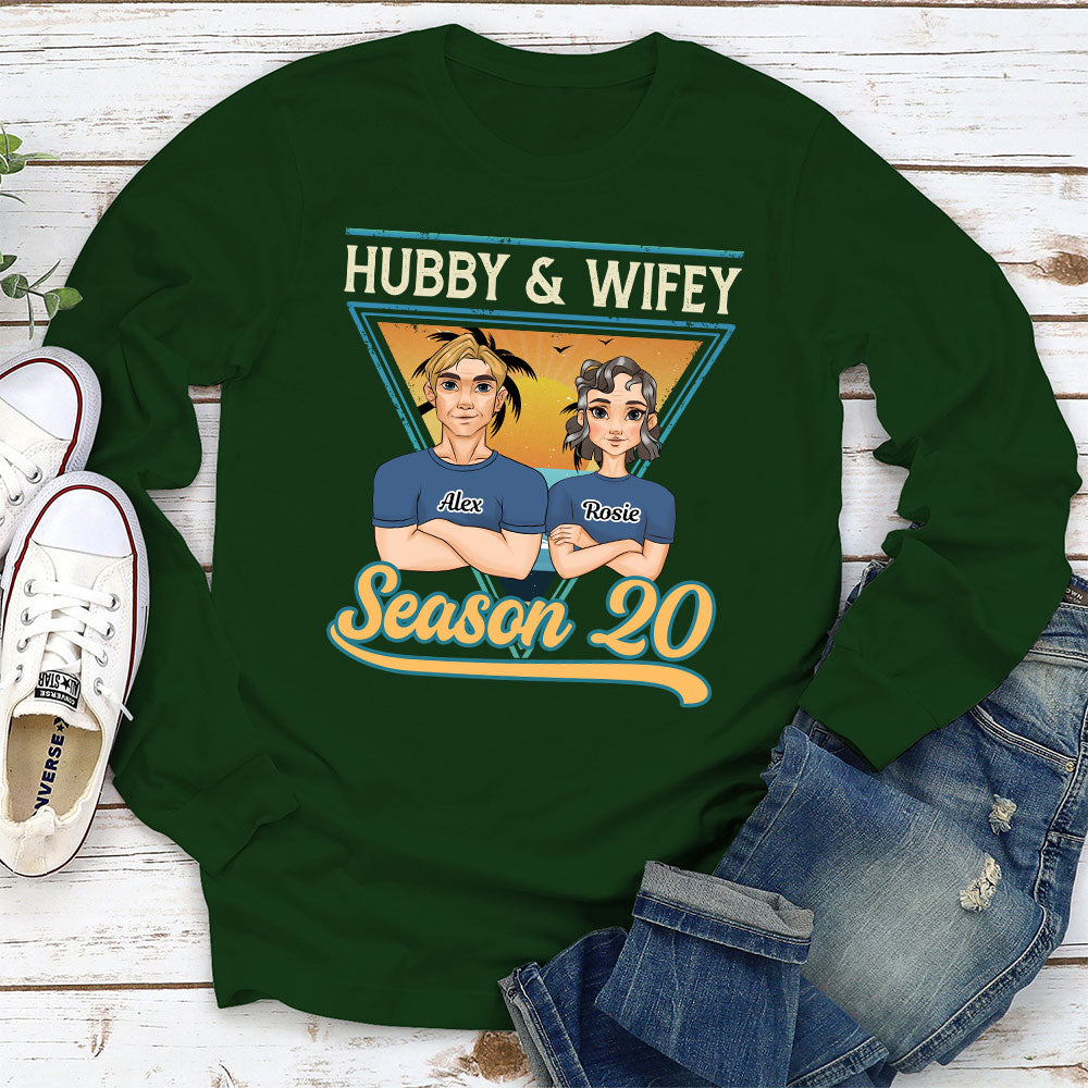 Hubby And Wifey Season - Personalized Custom Long Sleeve T-shirt
