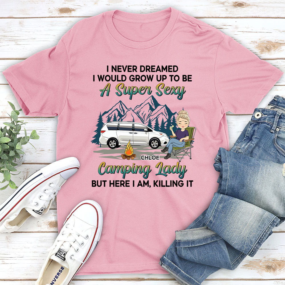 Camping Lady 2 - Personalized Custom Unisex T-shirt
