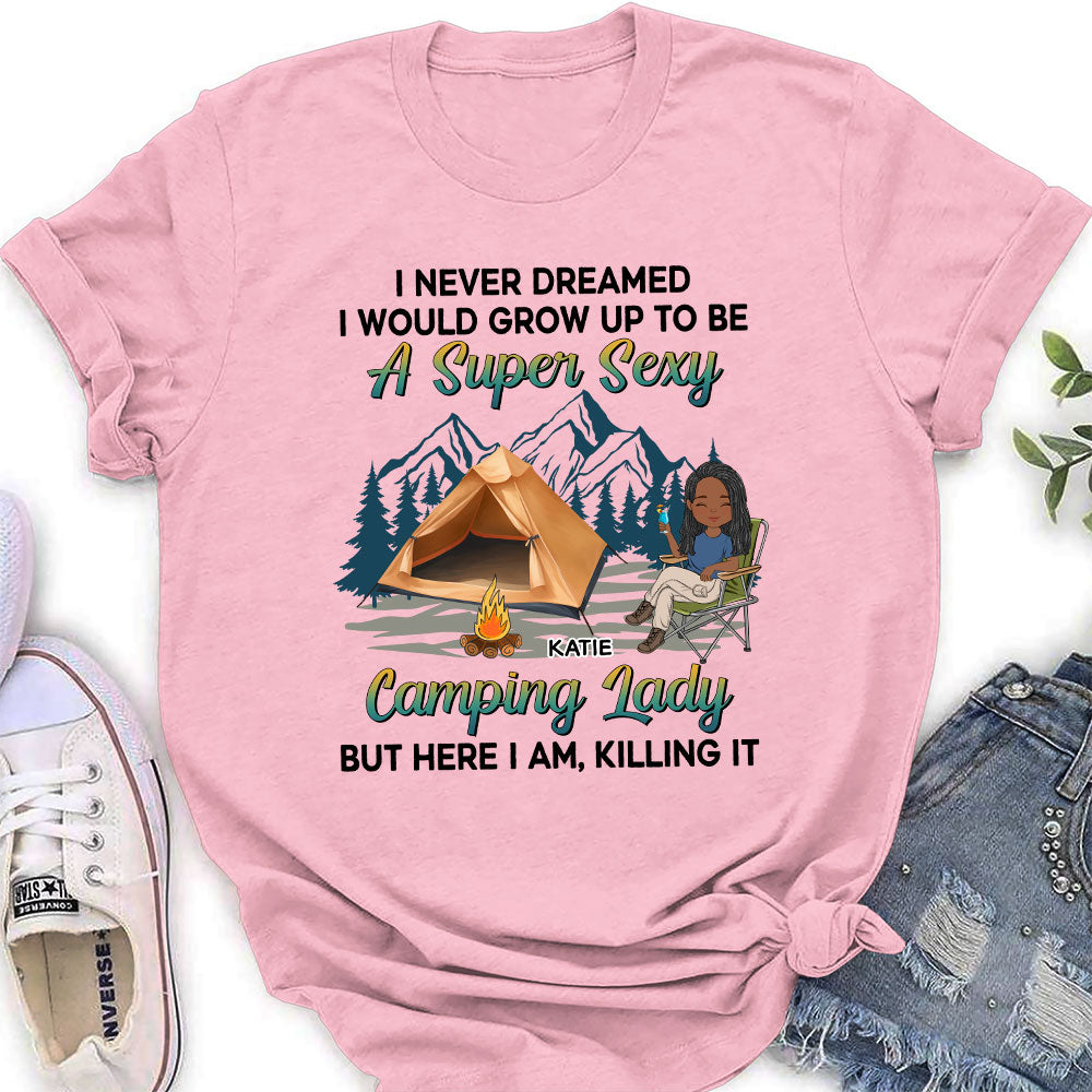 Camping Lady 2 - Personalized Custom Women's T-shirt