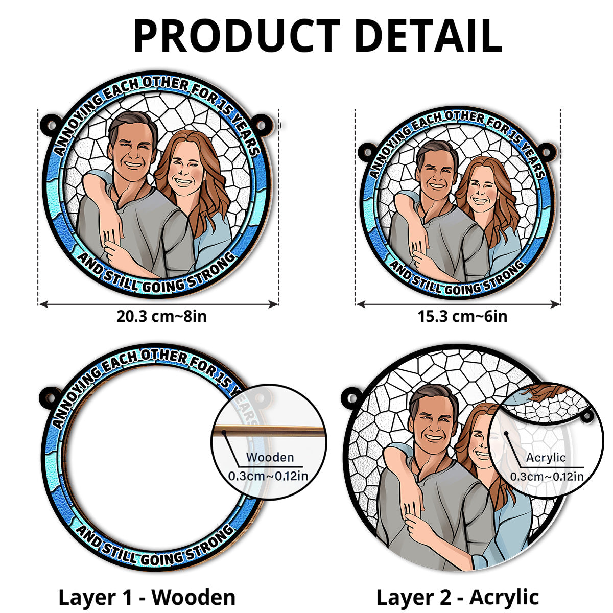 Annoying Each Other - Personalized Custom Suncatcher