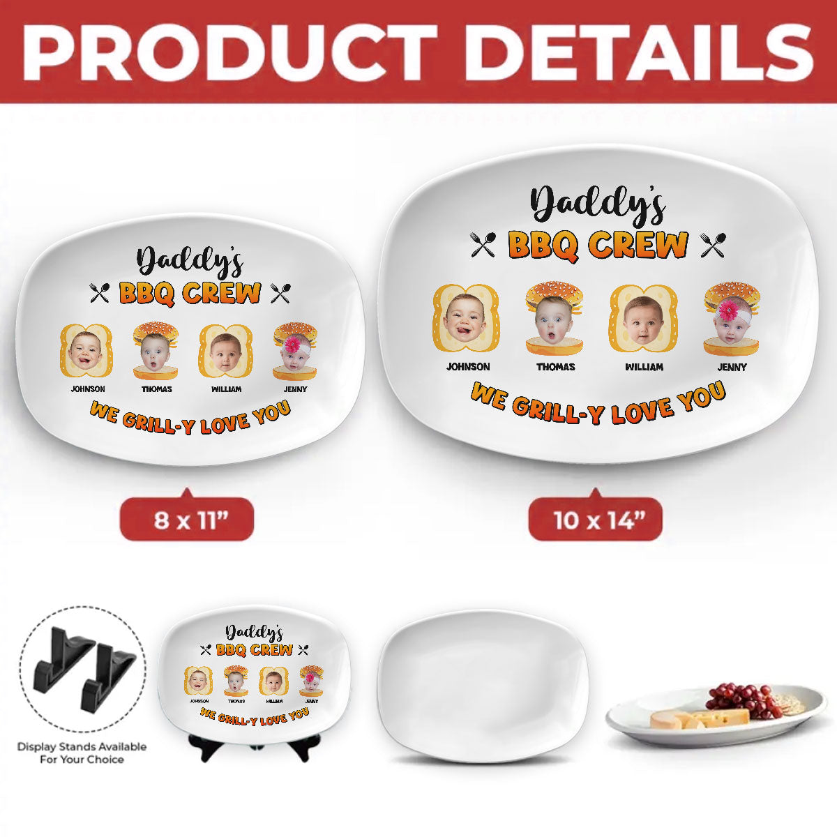 Grilly Love You Dad - Personalized Custom Platter