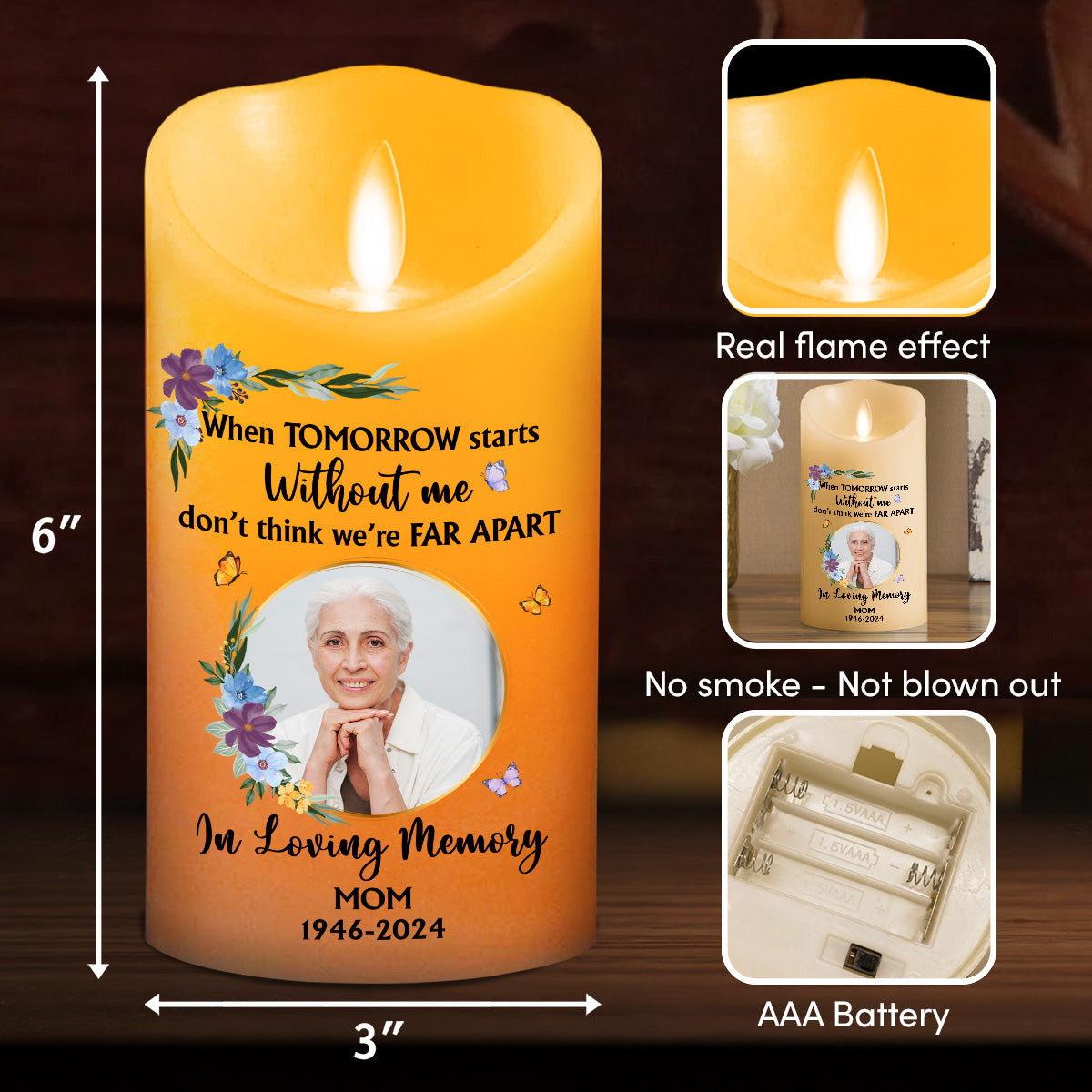 When Tomorrow Starts - Personalized Custom LED Candle