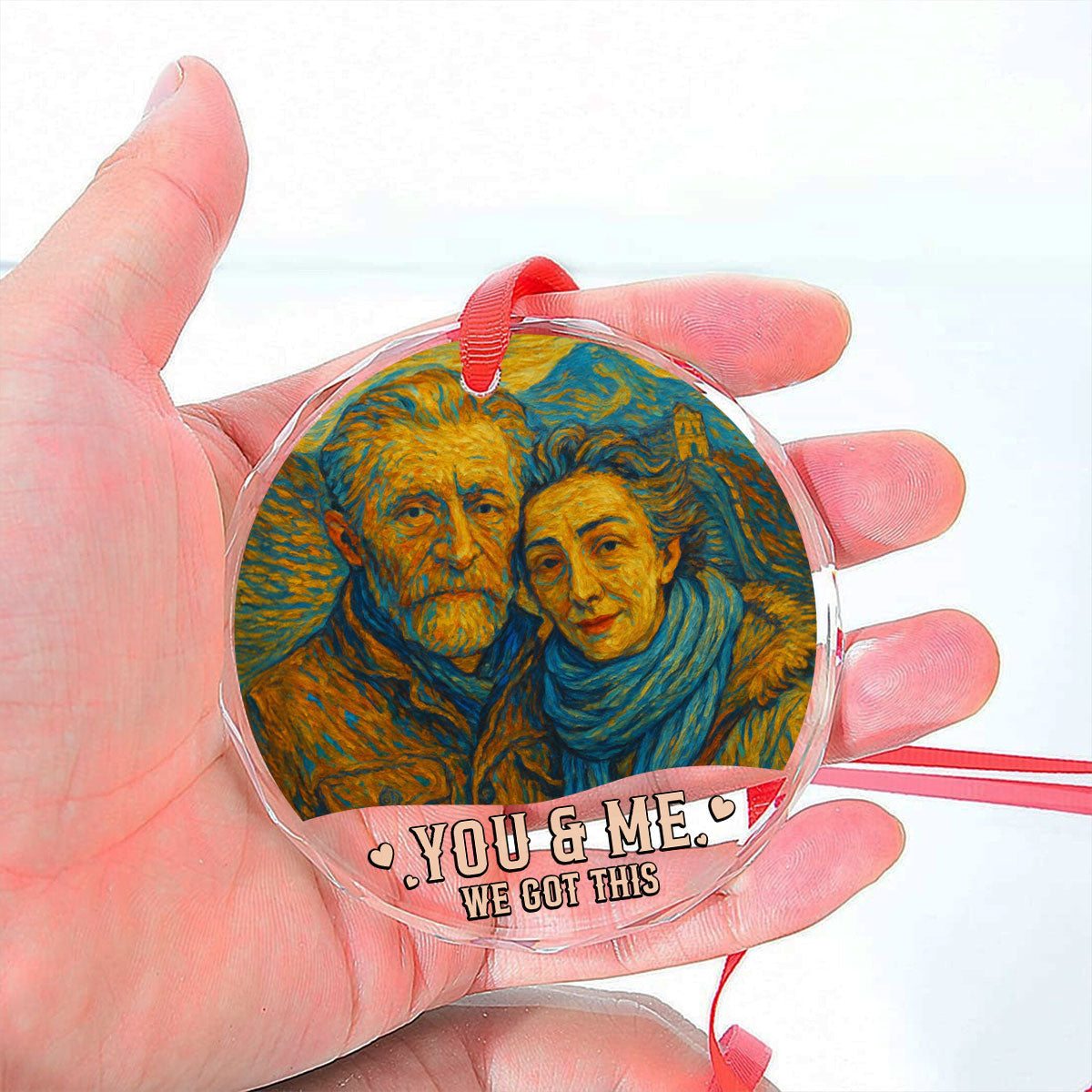 We Got This Untill Our Last Breath - Personalized Custom Glass Ornament