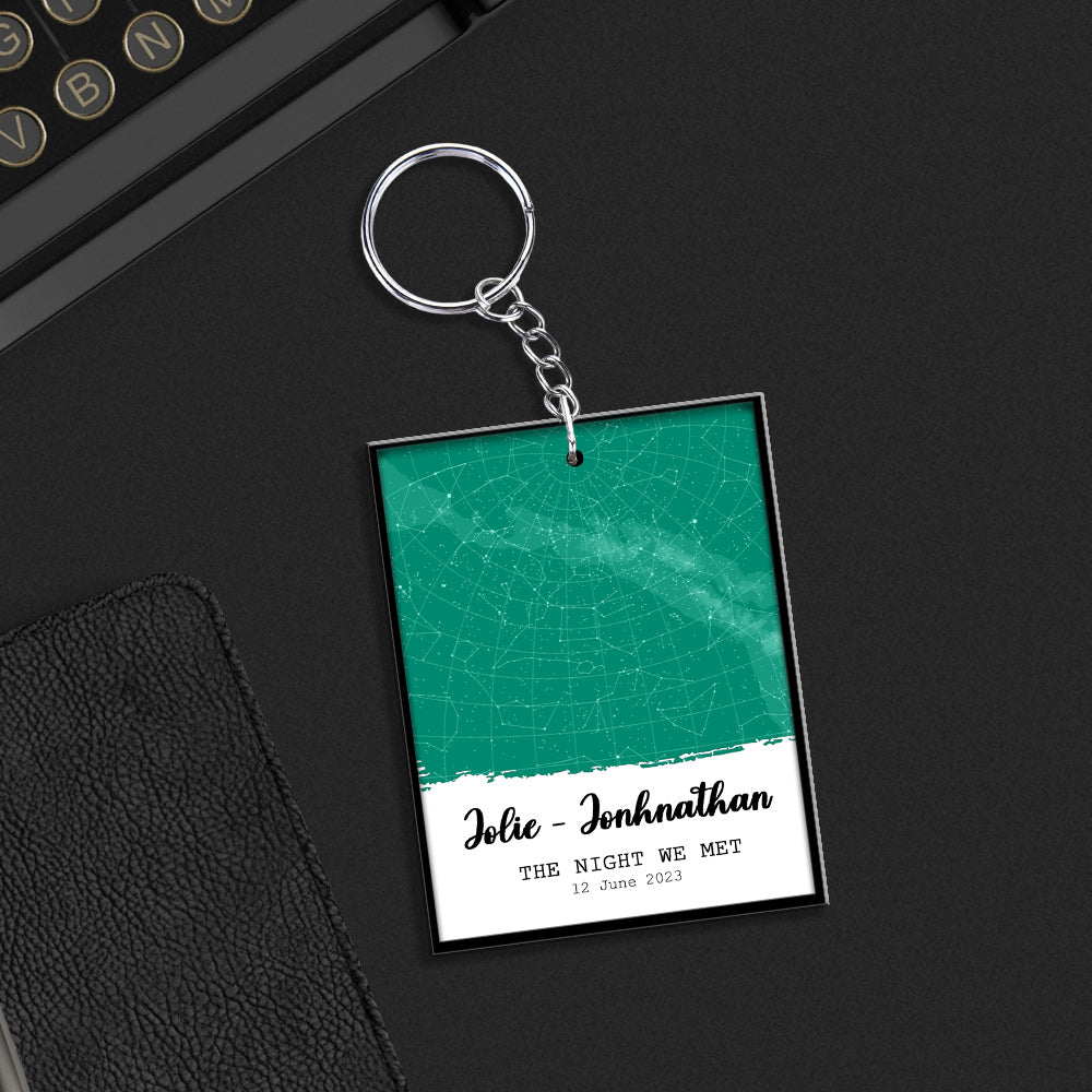 Custom Star Map The Night We Met - Personalized Custom Acrylic Keychain