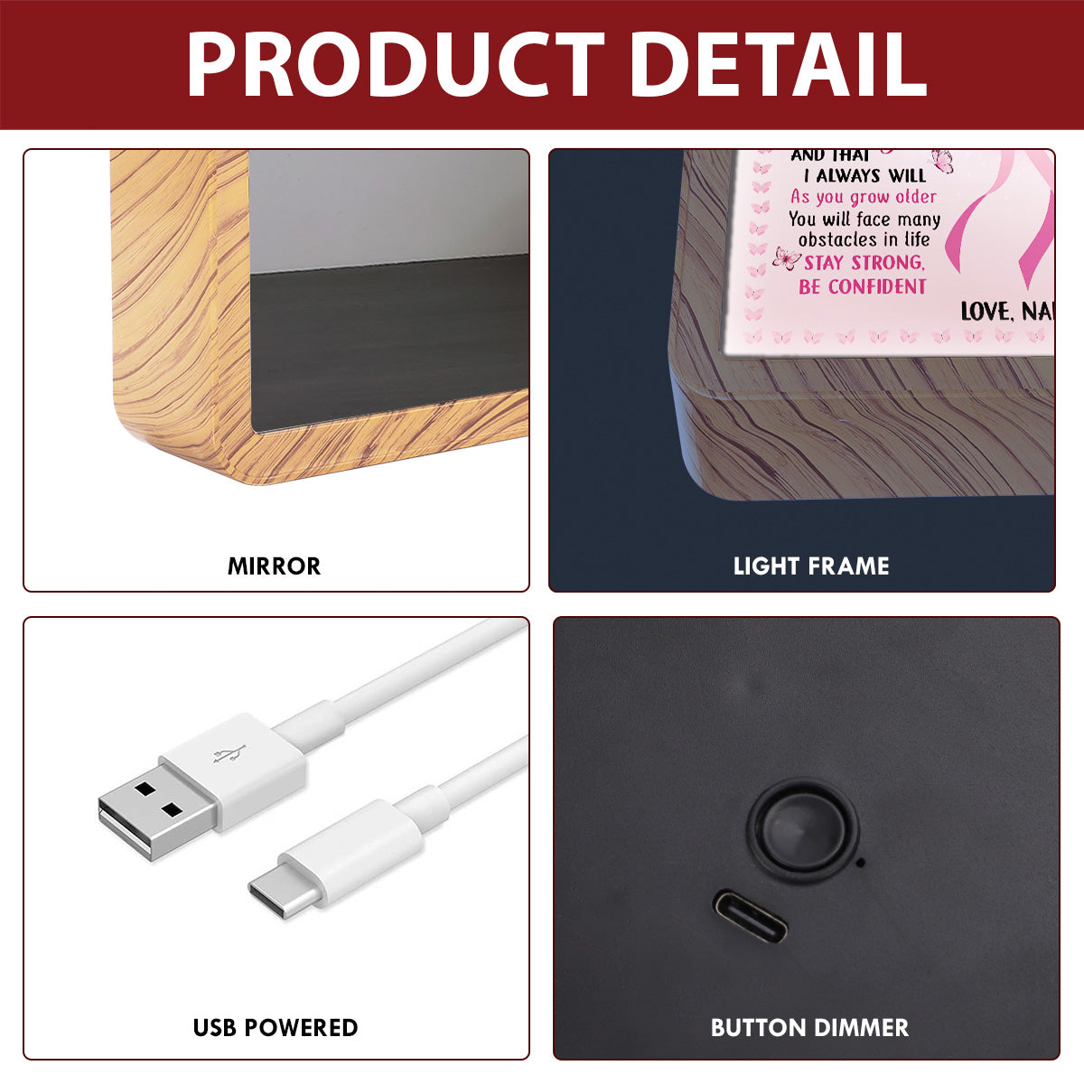 I Will Always Be With You - Personalized Custom Magic Mirror