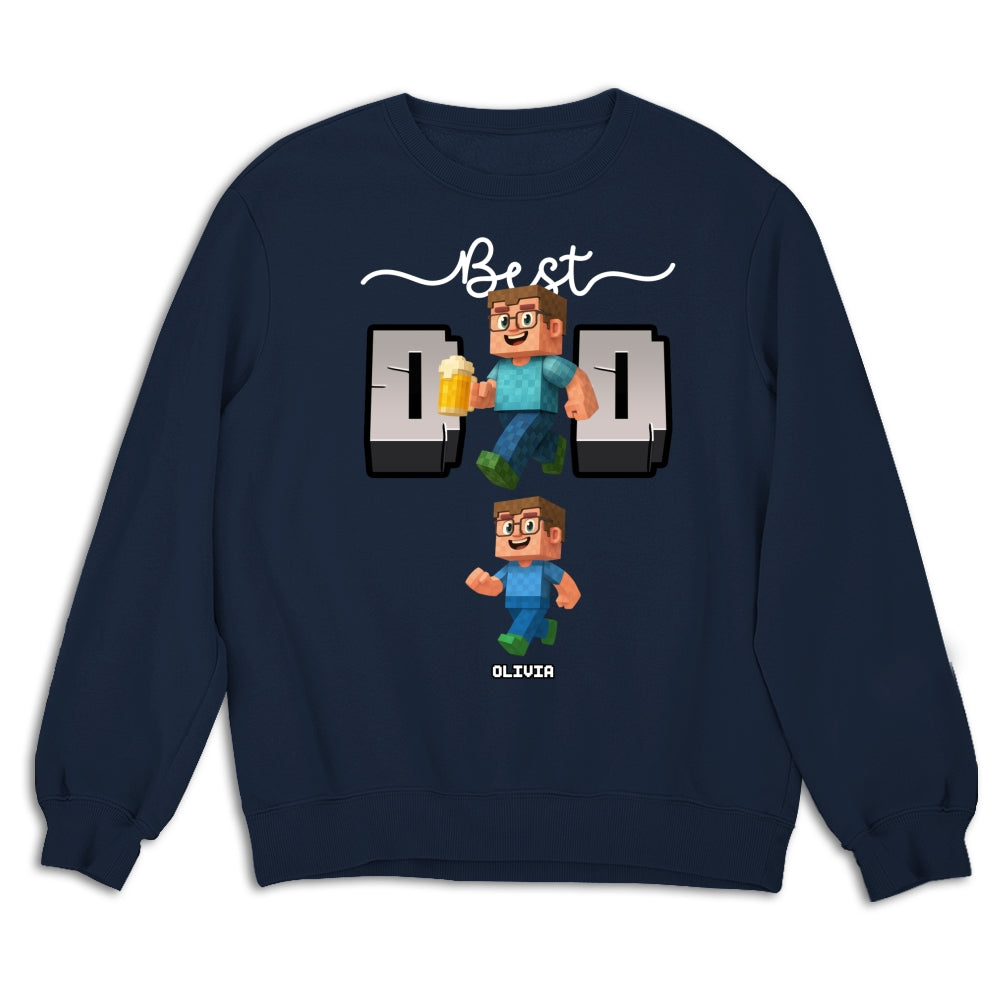 Blocky Dad Love - Personalized Custom Shirt