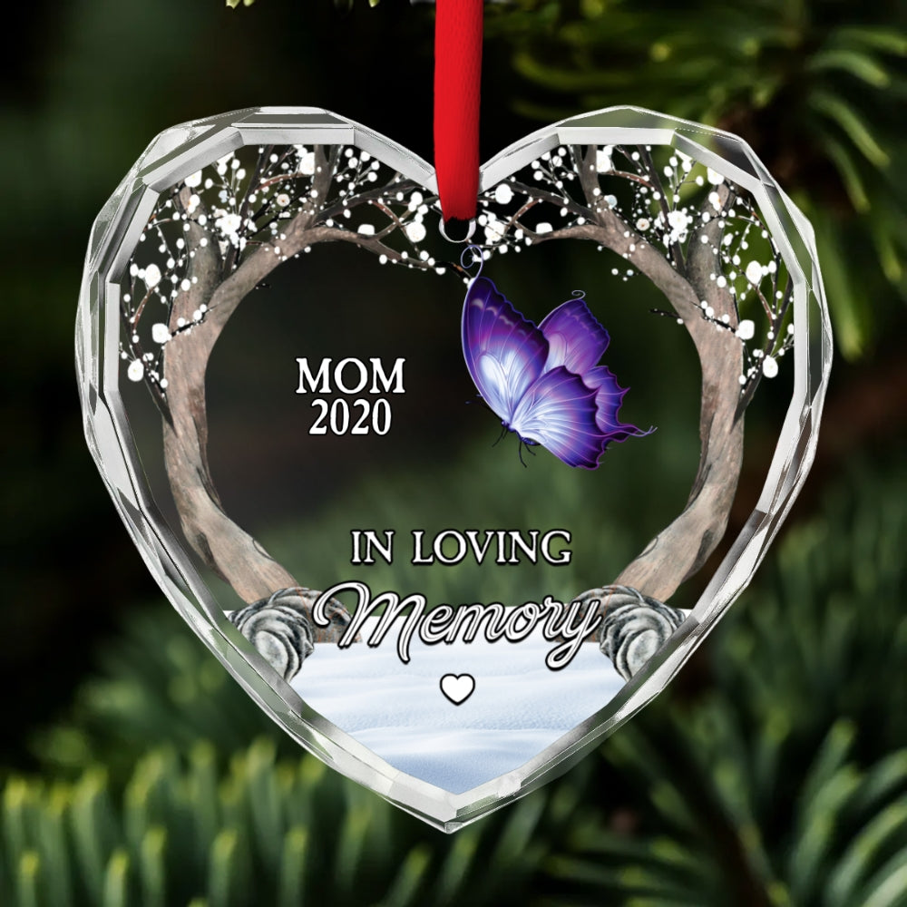 Beside You Forever - Personalized Custom Glass Ornament