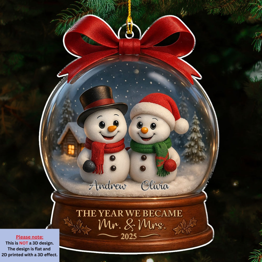 Snowy Day You And Me - Personalized Custom 3D Effect Acrylic Ornament