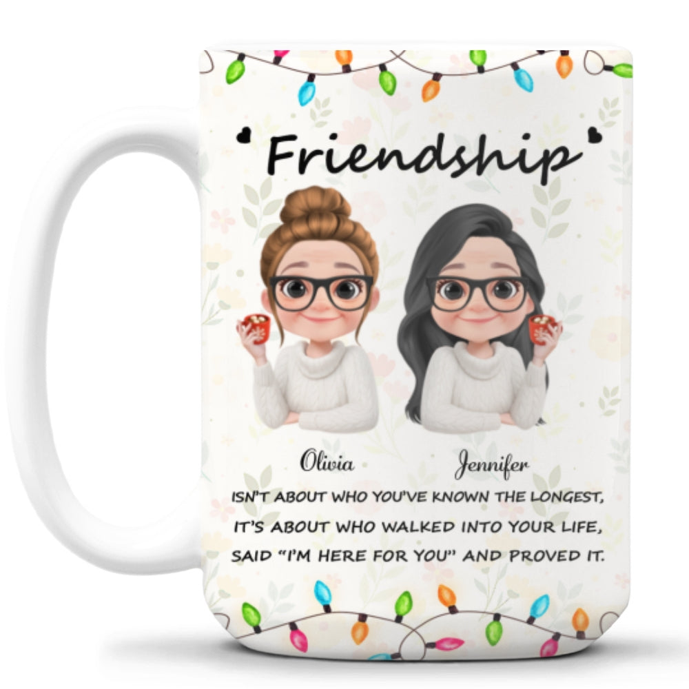 Side By Side Heart To Heart - Personalized Custom Coffee Mug