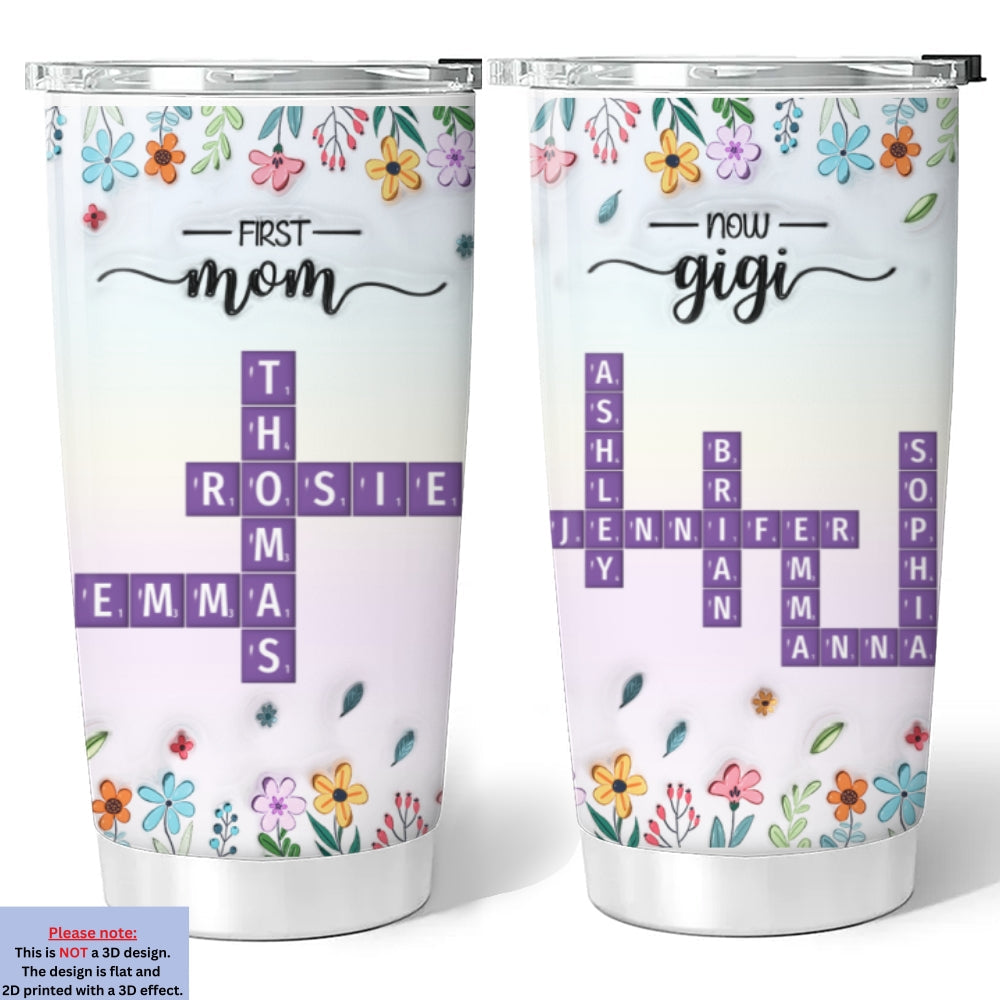 New Style First Mom Now Grandma - Personalized Custom 3D Inflated Effect Tumbler