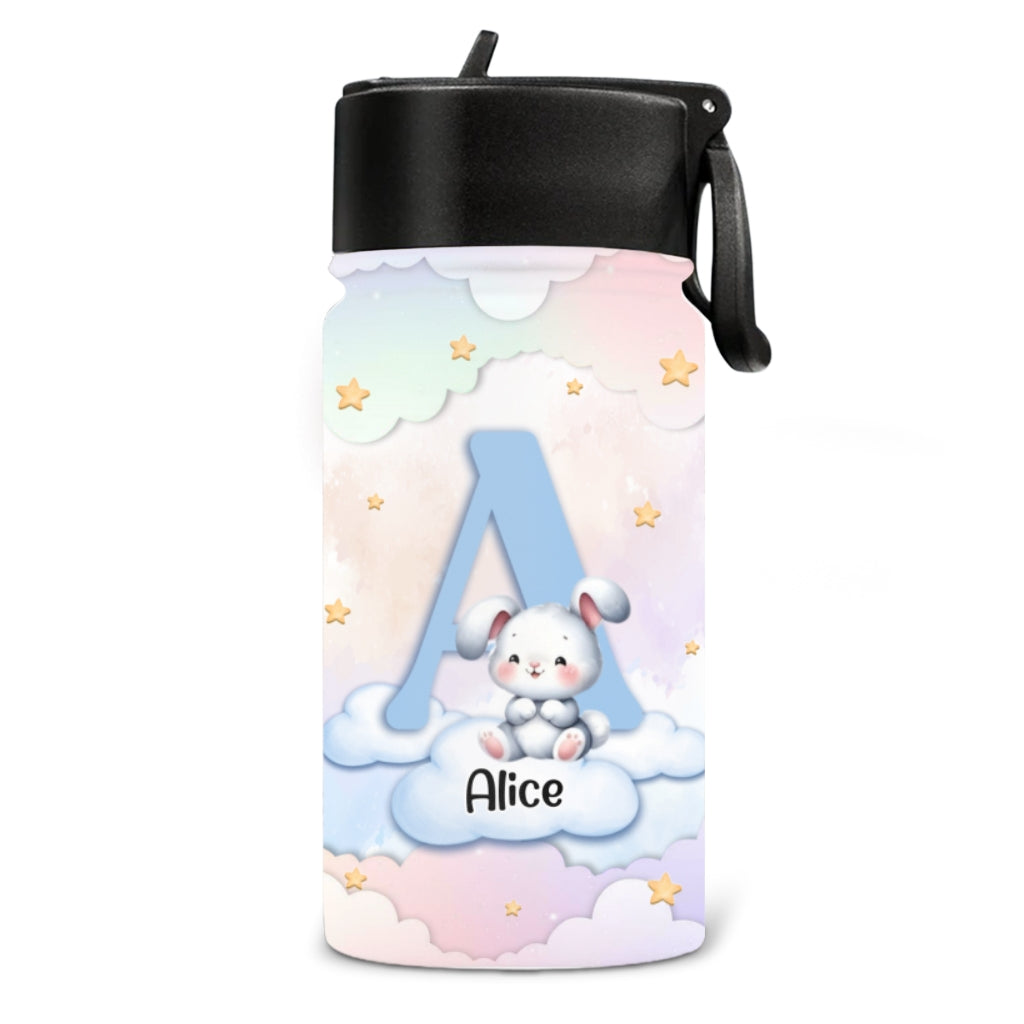 Cute Cartoon Rabbit - Personalized Custom Kids Water Bottle