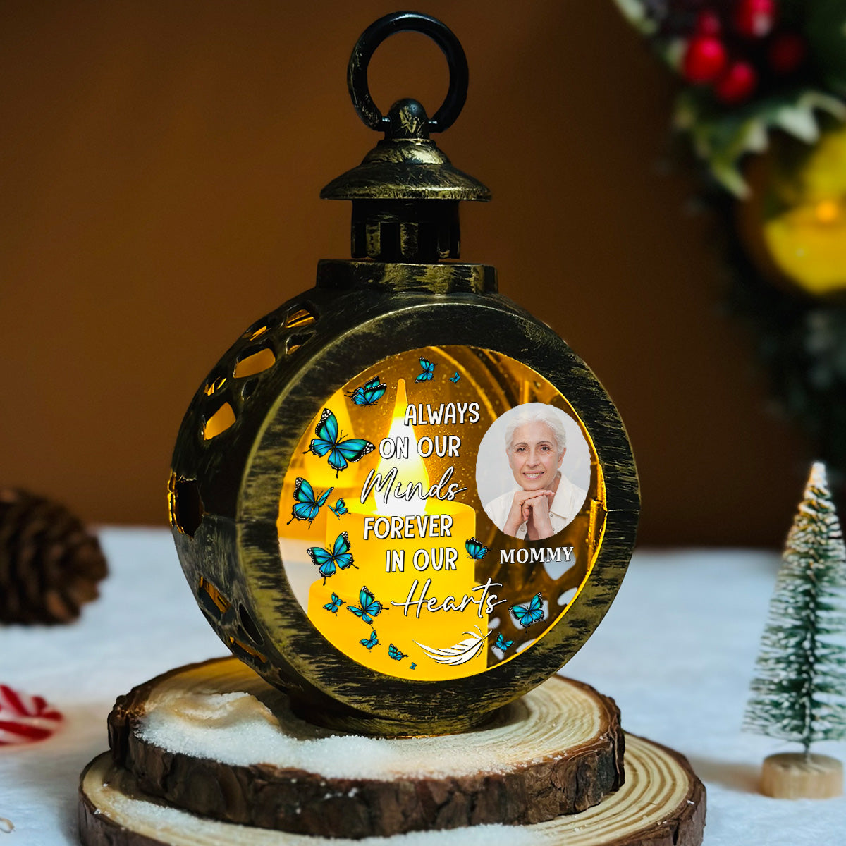 Always On Our Minds - Personalized Custom Christmas Lantern