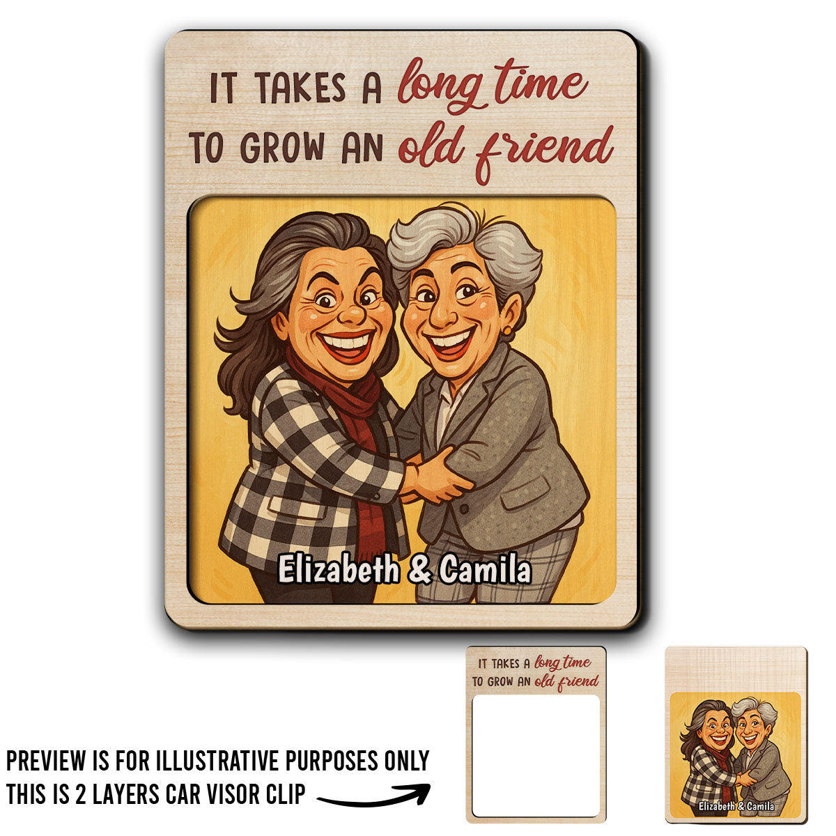 Best Friends Have The Best Time - Personalized Custom Car Visor Clip