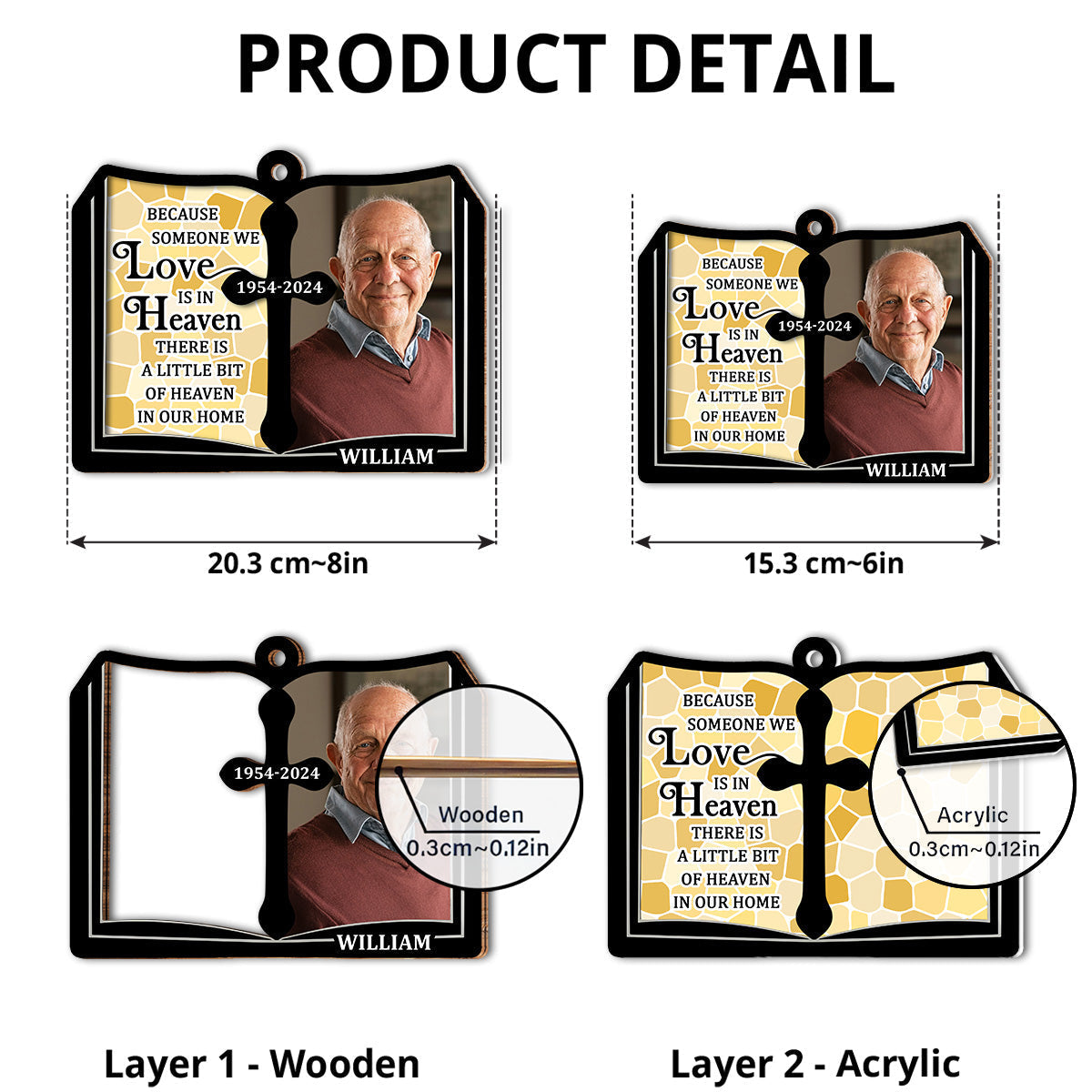 Even Though You Flew Away - Personalized Custom Suncatcher