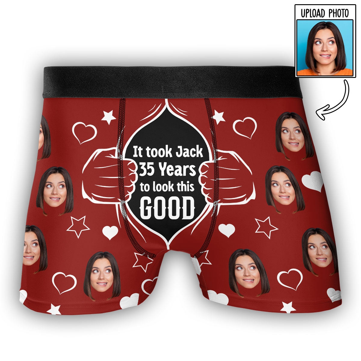 To Look This Good - Personalized Photo Men's Boxer Briefs