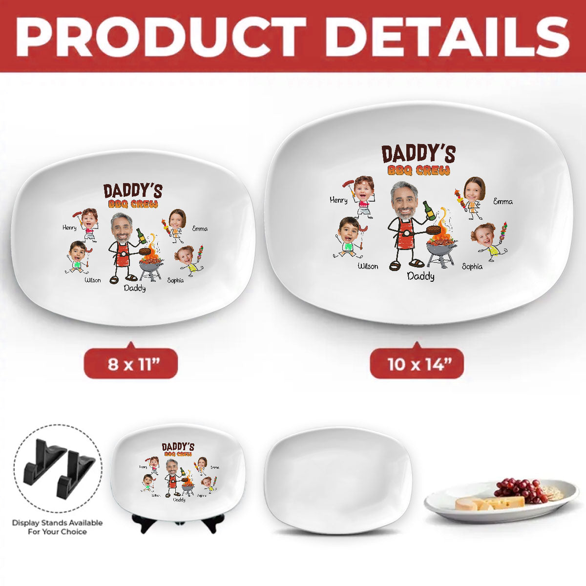 Dad Bbq Crew - Personalized Custom Platter