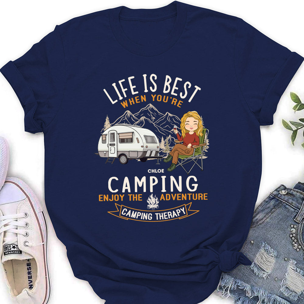 Camping Is Best - Personalized Custom Women's T-shirt
