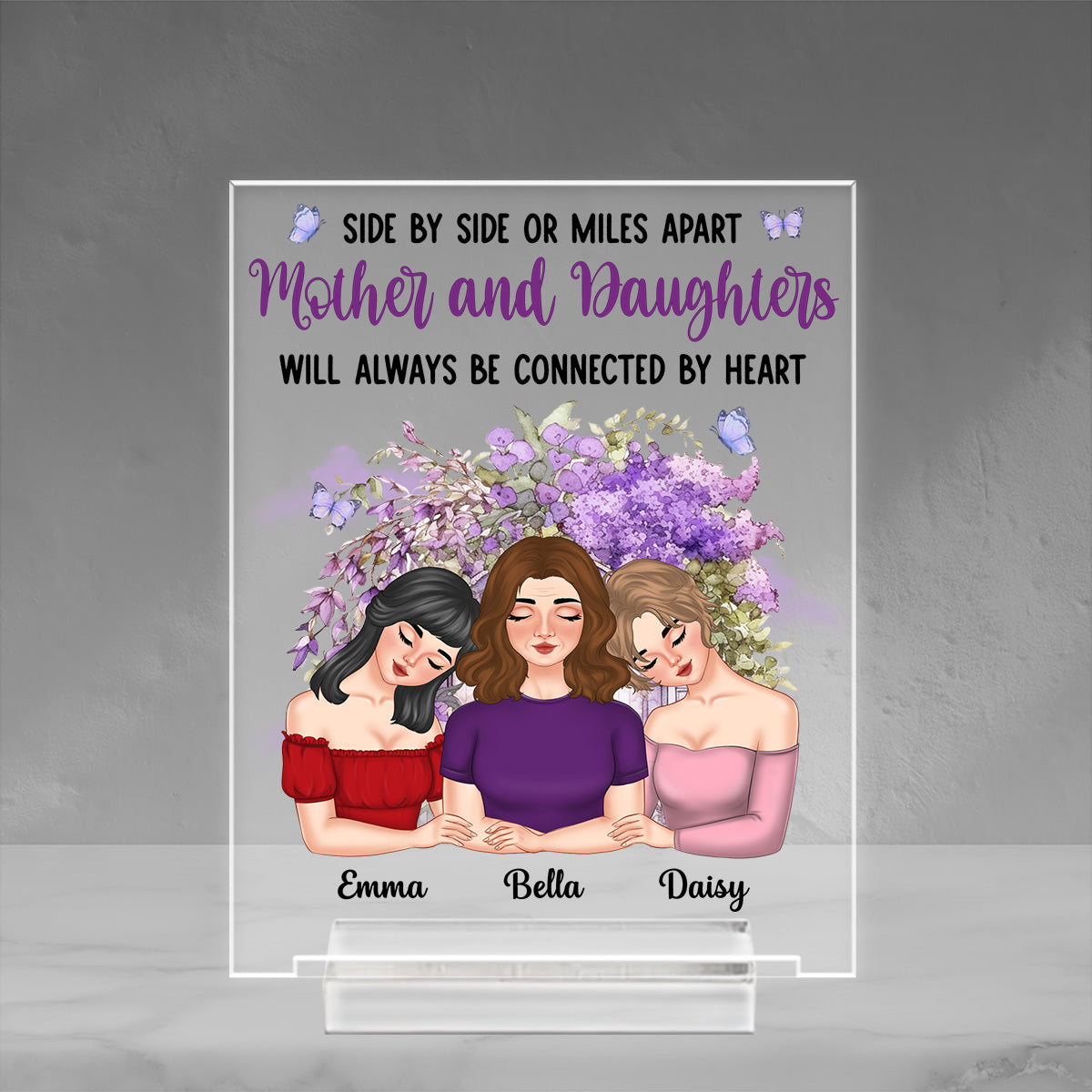 Always Be Connected - Personalized Custom Acrylic Plaque With Base