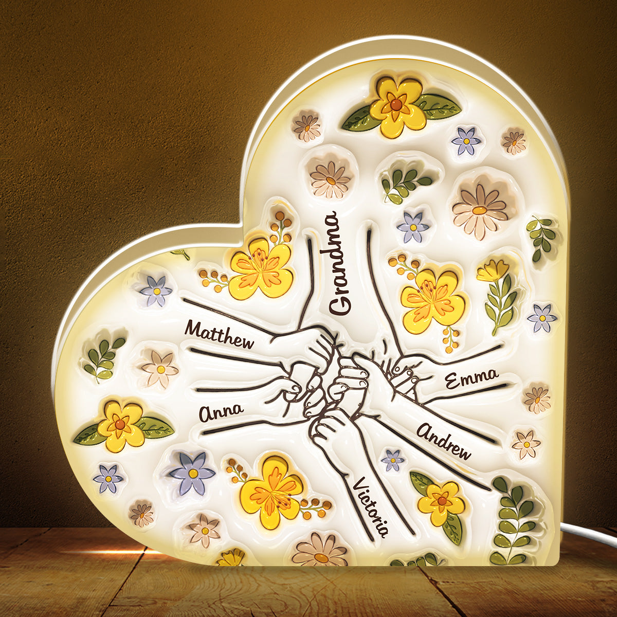 Holding Hands - Personalized Custom Light Box